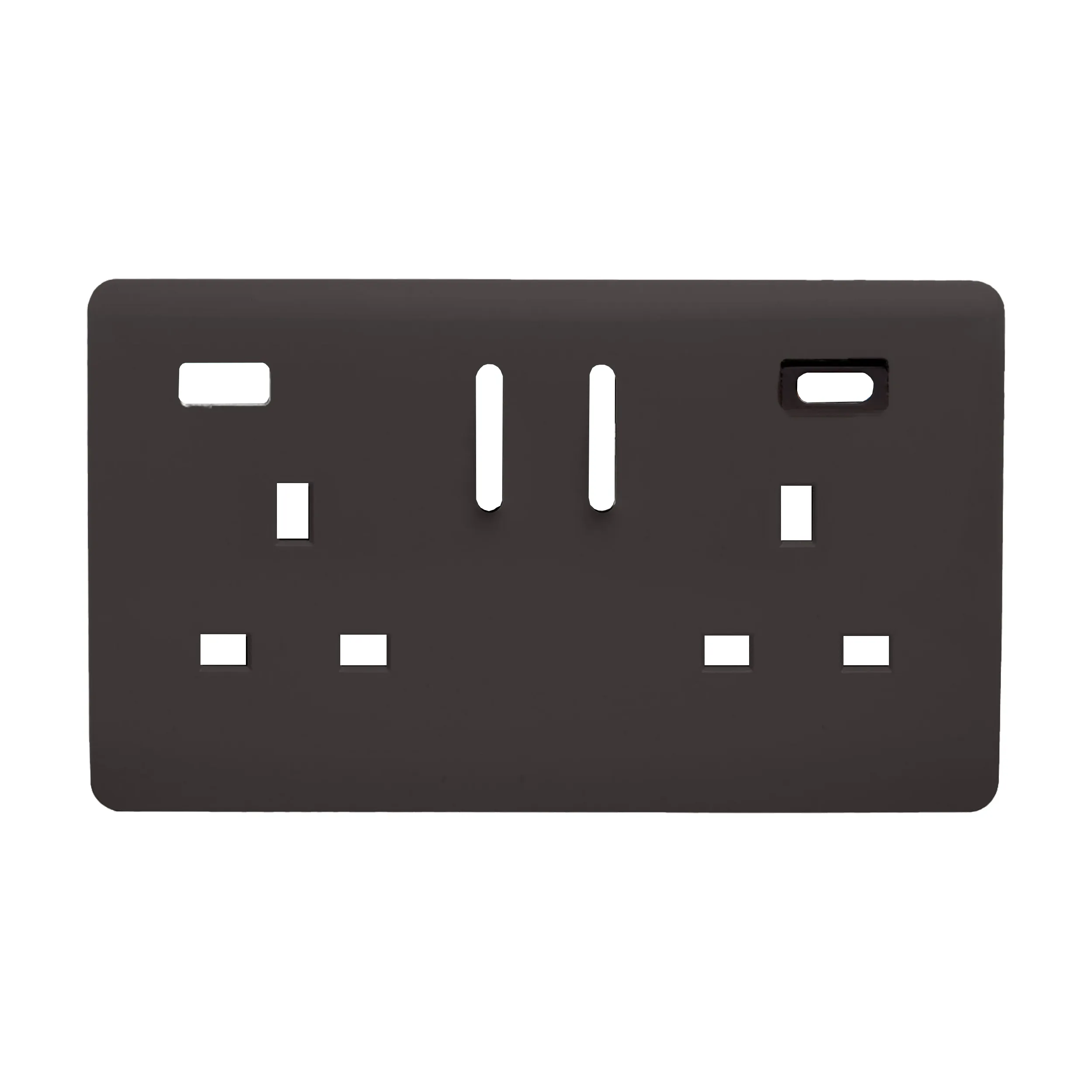 Dark Brown Spare Plate Wiring Accessories Trendi Decorative Screwless